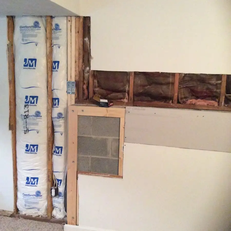 Wall insulation replacement during Contents Cleaning & Restoration in Jefferson